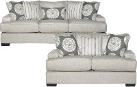 Contemporary Flax Gray 2 Piece Living Room Set - Raven