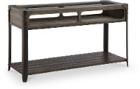Chocolate Brown Glass Top Sofa Table - Rydale