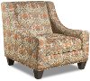 Autumn Orange Upholstered Traditional Contemporary Accent Chair - Linen