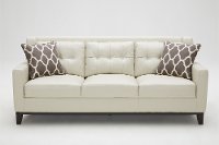 Contemporary Taupe Leather Sofa - Nigel