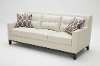 Contemporary Taupe Leather Sofa - Nigel-2