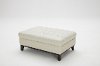 Contemporary Taupe Leather Ottoman - Nigel-2