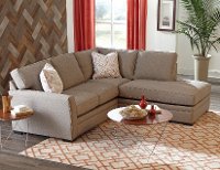 Sunbrella Contemporary Linen Stone 2 Piece Sectional - Scorpio