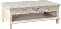 Modern Linen Coffee Table - Smooth Reflections