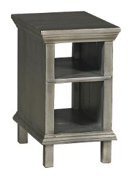 Modern Metallic Brown Chair Side Table - Smooth Reflections