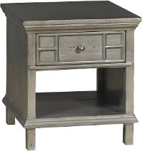 Modern Metallic Brown End Table - Smooth Reflections