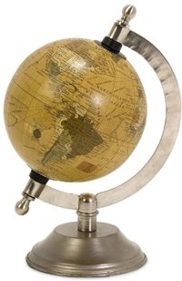 Colony Globe with Nickel Finished base - Globes Collection