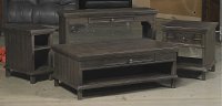 Modern Shiitake Brown End Table - Smooth Reflections