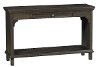 Modern Shiitake Brown Sofa Table - Smooth Reflections