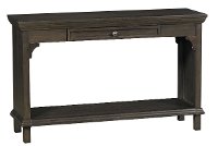 Modern Shiitake Brown Sofa Table - Smooth Reflections
