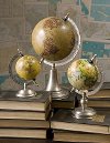 Colombo Small Globe with Nickel Finish Base - Globes Collection-2