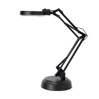 Black Architect Magnifier Desk Lamp