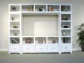 4 Piece Modern White Cubic Entertainment Center