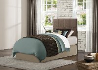 Brown Upholstered Contemporary Twin Headboard - Potrero