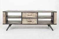 62 Inch Rustic Gray TV Stand - American Retrospective