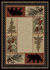 5 x 7 Medium Red and Beige Cades Cove Area Rug - American Destinations