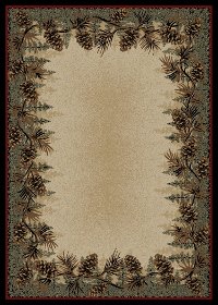 5 x 7 Medium Beige & Green Mount Le Conte Area Rug - American Destinations