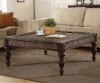 Weathered Oak Brown Square Coffee Table - Bordeaux