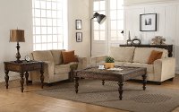 Weathered Oak Brown Square Coffee Table - Bordeaux-2