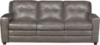 Roland Contemporary Bronze Leather Sofa