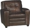 Contemporary Mahogany Brown Leather Chair - Roland