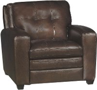 Modern Contemporary Mahogany Brown Leather Chair - Roland