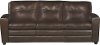 Modern Contemporary Mahogany Brown Leather Sofa Bed - Roland