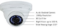 CAM-HDA10W-DMA Night Owl Add-On Wired Security Dome Camera 1080p - Audio Enabled-4