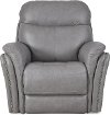 Gray Leather-Match Power Recliner - Graham