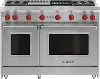 GR484CG-LP Wolf 6.9 cu ft Double Oven LP Gas Range - Stainless Steel 48 Inch