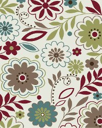 8 x 10 Large Floral Beige Area Rug - Brookwood