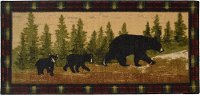 2 x 4 X-Small Following Mama Brown Area Rug - Cozy Cabin