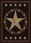 5 x 7 Medium Western Star Ebony Area Rug - Hearthside