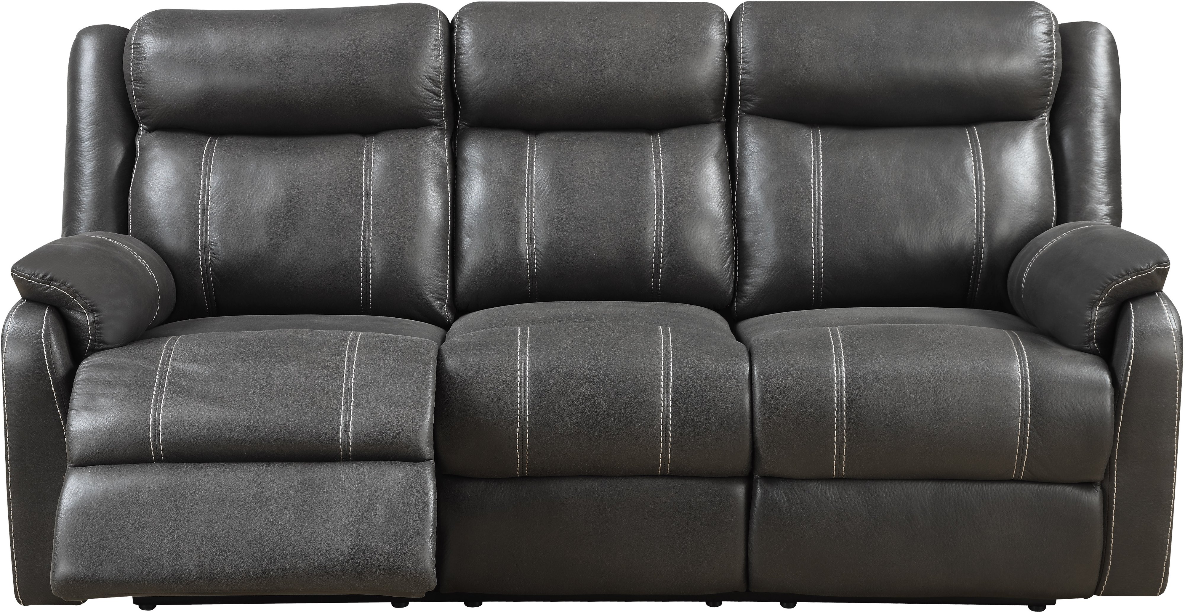 Domino Carbon Gray Dual Reclining Sofa-3