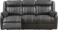 Valor Carbon Gray Dual Reclining Sofa - Domino-3
