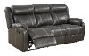 Valor Carbon Gray Dual Reclining Sofa - Domino-4