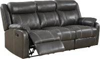 Valor Carbon Gray Dual Reclining Sofa - Domino-4
