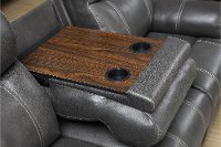 Valor Carbon Gray Dual Reclining Sofa - Domino-5