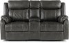 Valor Carbon Gray Reclining Loveseat - Domino