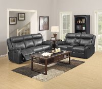 Valor Carbon Gray Reclining Living Room Set - Domino