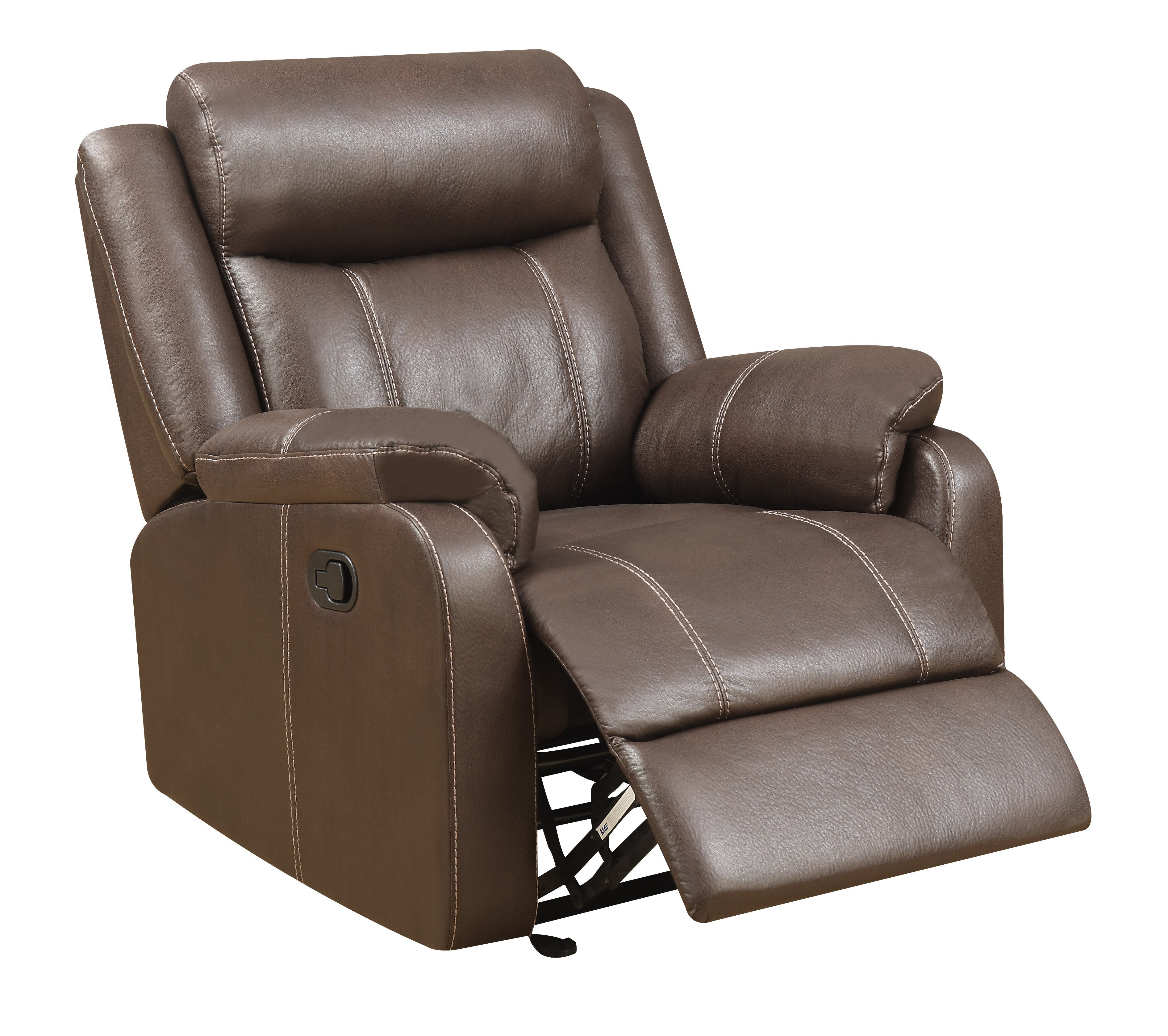 Domino Chocolate Brown Gliding Recliner-3