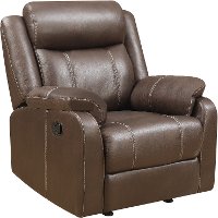 Valor Chocolate Brown Gliding Recliner - Domino