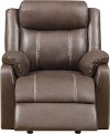 Valor Chocolate Brown Gliding Recliner - Domino-2