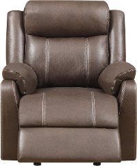 Valor Chocolate Brown Gliding Recliner - Domino-2