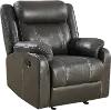 Clearance Domino Gray Gliding Recliner