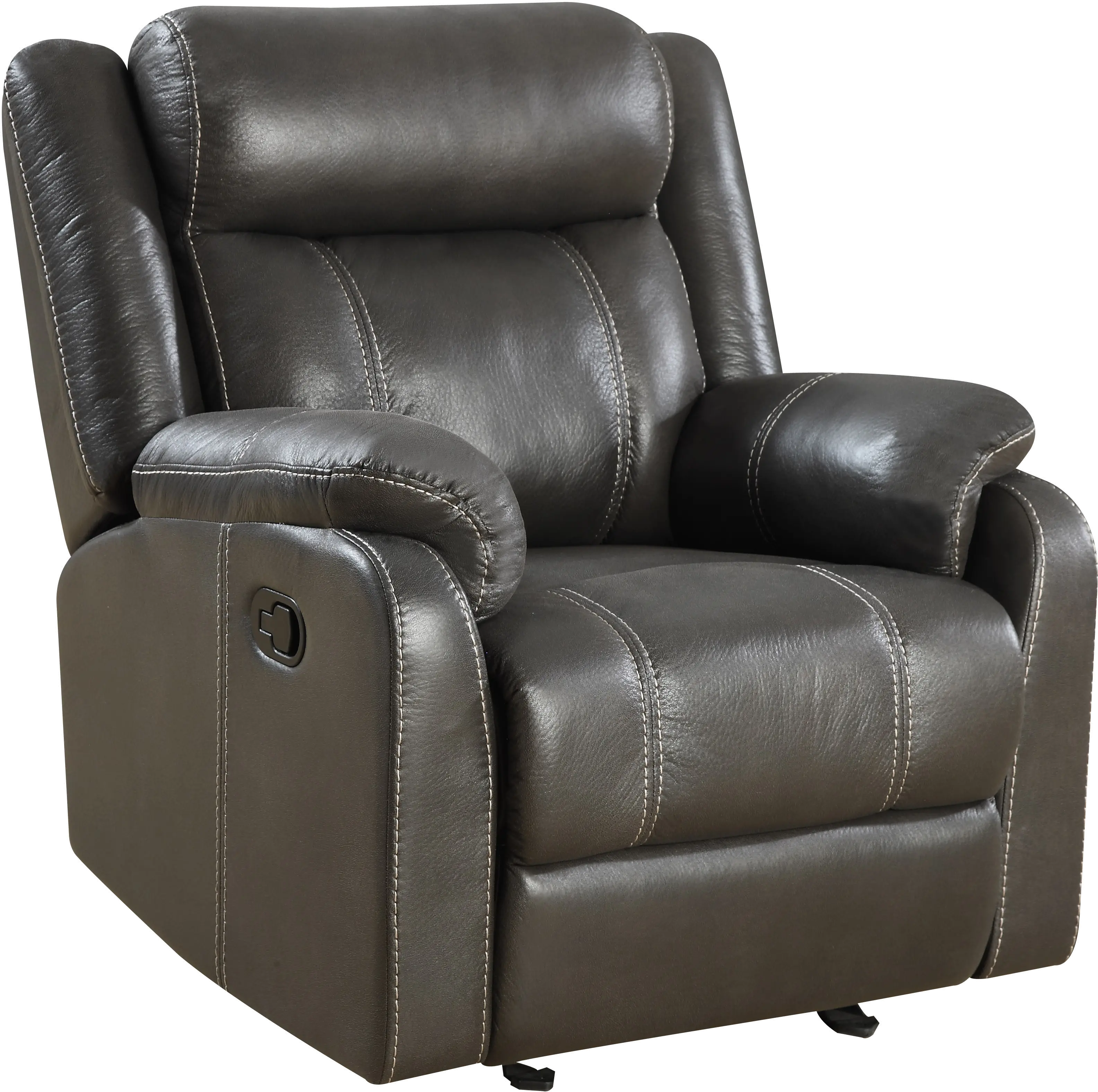 Domino Carbon Gray Gliding Recliner-1