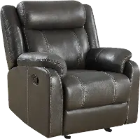 Domino Carbon Gray Gliding Recliner
