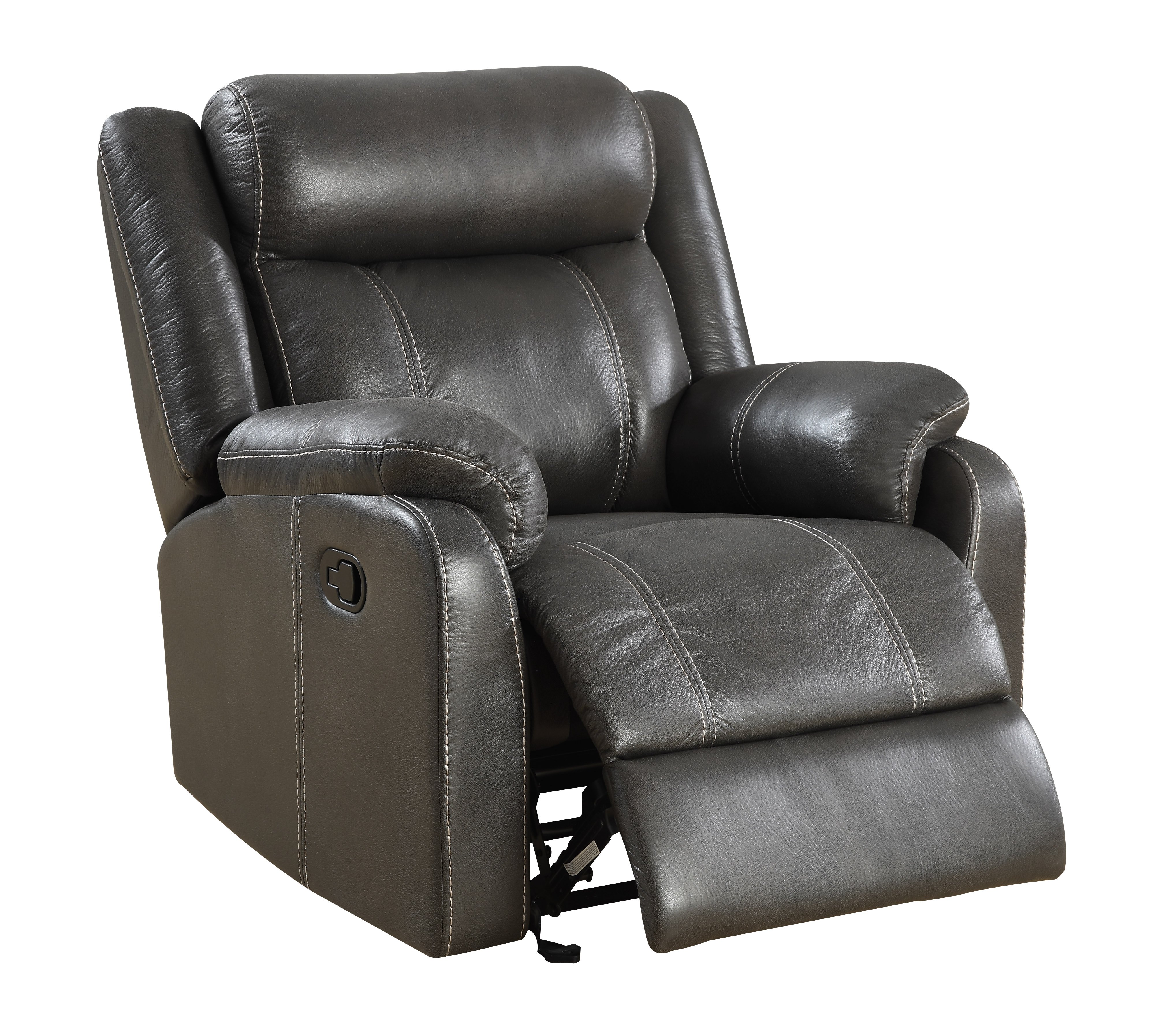 Domino Carbon Gray Gliding Recliner-2