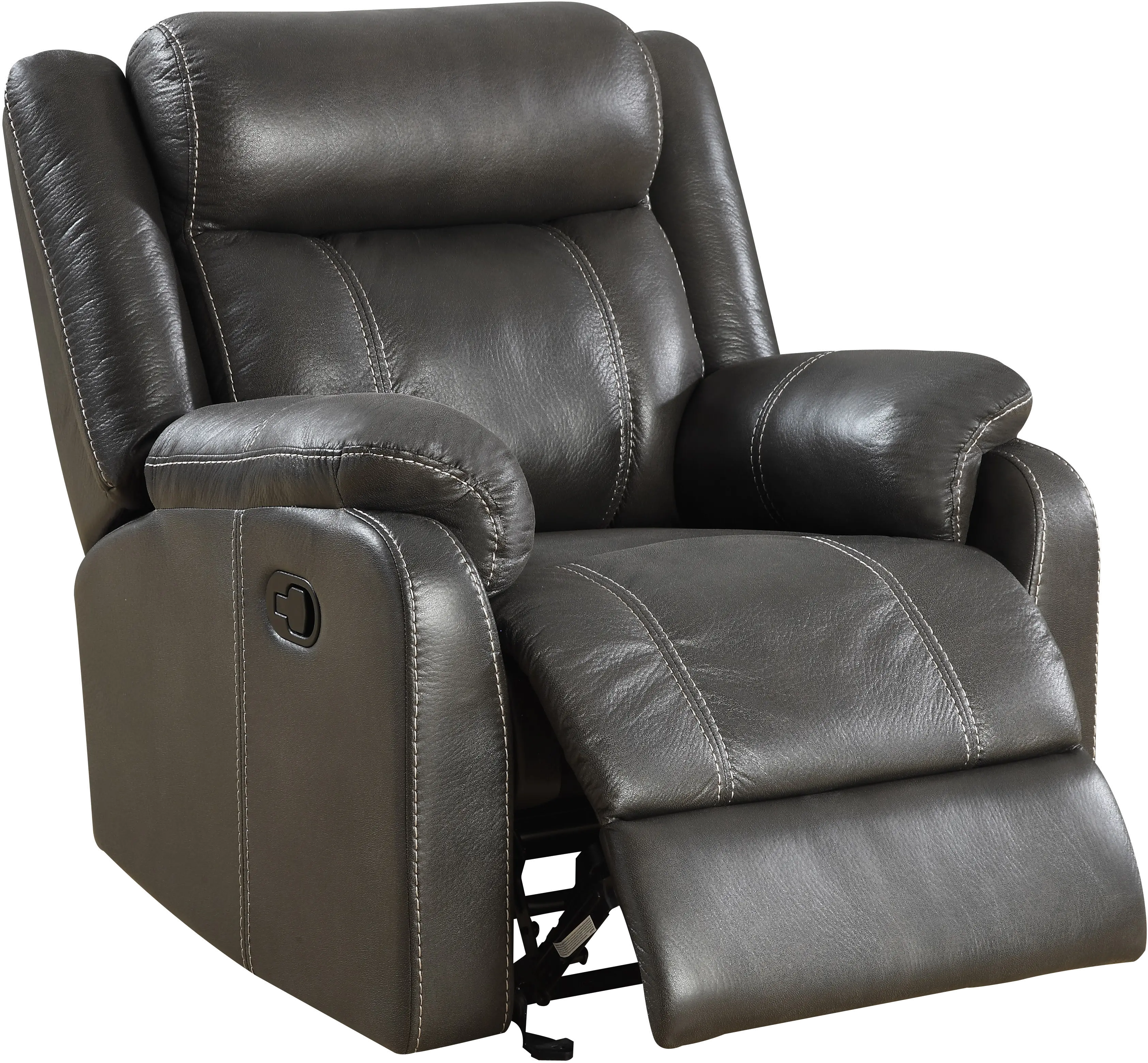 Domino Carbon Gray Gliding Recliner-2