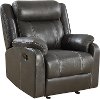 Valor Carbon Gray Gliding Recliner - Domino